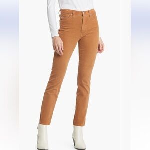 AG Adriano Goldschmied Farrah skinny corduroy pants jeans rust orange new 28